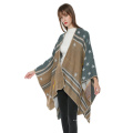 Châle Wrap Poncho Ruana Cape léger Cardigan ouvert à l&#39;avant pour l&#39;automne hiver